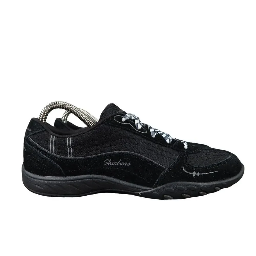 Skechers Shoes Womens 7 Sneaker Lifestyle Comfort Relaxed Fit Breathe Easy Black